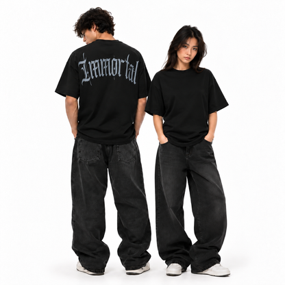 immortal oversized tee - black