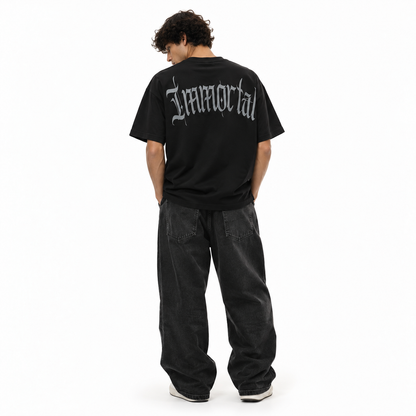 immortal oversized tee - black