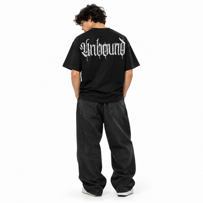 unbound oversized tee - black
